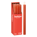 Bolsius - Rustieke Dinerkaarsen - Oranje - 9 stuks - 13 branduren - 27 cm