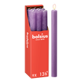 Bolsius - Rustieke Dinerkaarsen - Paars - 9 stuks - 13 branduren - 27 cm