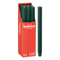 Bolsius - Rustieke Dinerkaarsen - Groen - 9 stuks - 13 branduren - 27cm