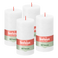 Bolsius - Rustieke Kaars - 4 Stuks - Wit - 13cm