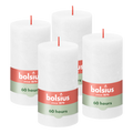 Bolsius - Rustieke Kaars - 4 Stuks - Wit - 13cm
