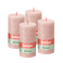 Bolsius - Rustieke Kaars - 4 Stuks - Roze - 13cm