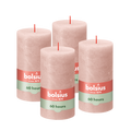 Bolsius - Rustieke Kaars - 4 Stuks - Roze - 13cm