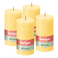 Bolsius - Rustieke Kaars - 4 Stuks - Licht geel - 13cm - 60 branduren