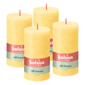 Bolsius - Rustieke Kaars - 4 Stuks - Licht geel - 13cm - 60 branduren