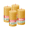 Bolsius - Rustieke Kaars - 4 Stuks - Geel - 13cm