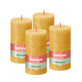 Bolsius - Rustieke Kaars - 4 Stuks - Geel - 13cm