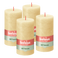 Bolsius Rustieke Kaars - 4 Stuks - Oat Beige - 13cm - 60 branduren