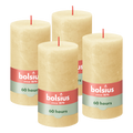 Bolsius Rustieke Kaars - 4 Stuks - Oat Beige - 13cm - 60 branduren