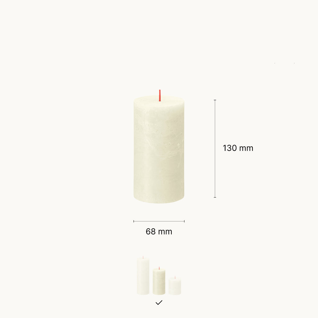 Bolsius - Rustieke Kaars - 4 Stuks - Rood - 13cm