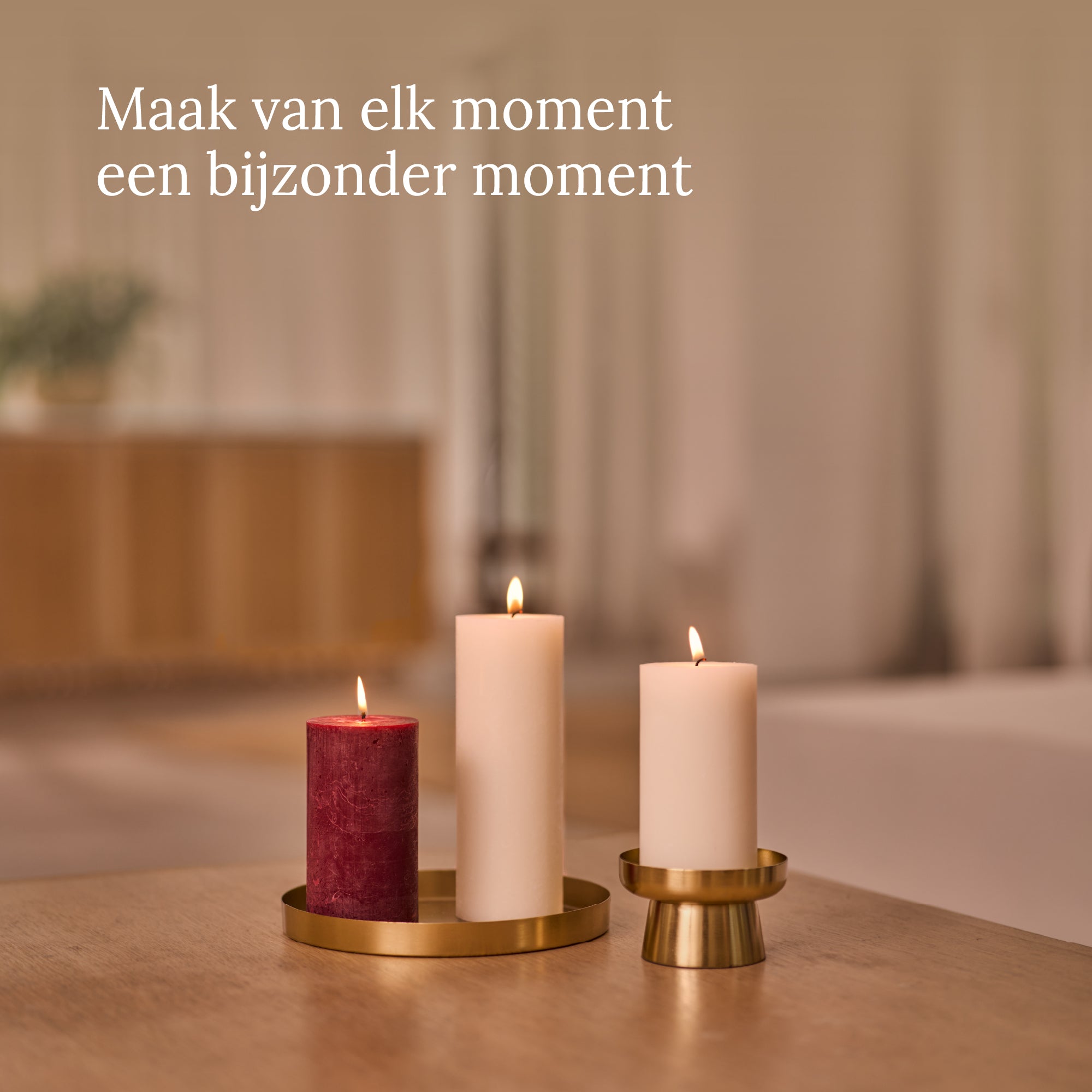 Bolsius - Rustieke Kaars - 4 Stuks - Geel - 13cm