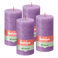 Bolsius - Rustieke Kaars - 4 Stuks - Paars Violet - 13cm