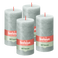Bolsius - Rustieke Kaars - 4 Stuks - Jade Groen - 13cm