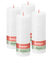 Bolsius - Rustieke Kaars - 4 Stuks - Wit - 19cm