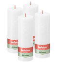 Bolsius - Rustieke Kaars - 4 Stuks - Wit - 19cm