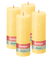 Bolsius - Rustieke Kaars - 4 Stuks - Geel - Sunny Yellow - 19cm