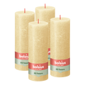 Bolsius Rustieke Kaars - 4 Stuks - Oat Beige - 19cm - 85 branduren