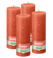 Bolsius - Rustieke Kaars - 4 Stuks - Oranje - 19cm