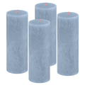 Bolsius - Rustieke Kaars - 4 Stuks - Licht Blauw - Sky Blue - 19cm