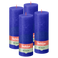 Bolsius - Rustieke Stompkaarsen - 4 Stuks - Blauw - 19cm - 85 branduren