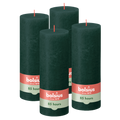 Bolsius - Rustieke Stompkaarsen - 4 stuks - Groen - 19cm - 85 branduren