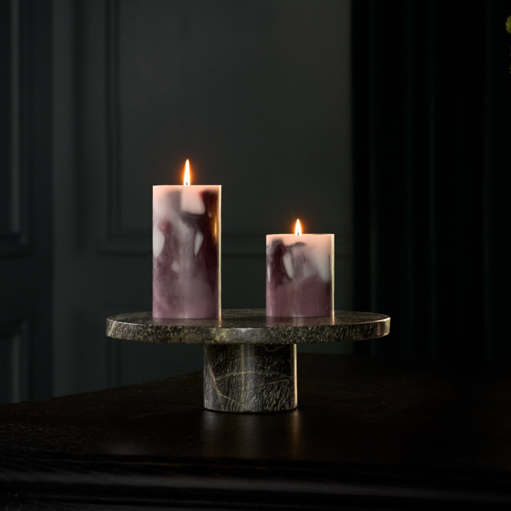 Bolsius Stompkaars - Marble - Rood - 13 cm - 60 Branduren