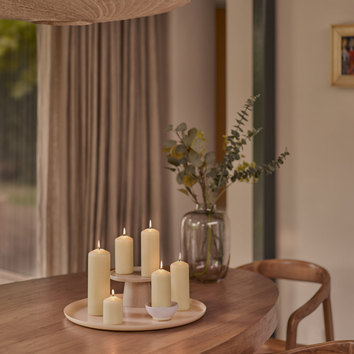 Gladde Stompkaarsen set - Oat Beige