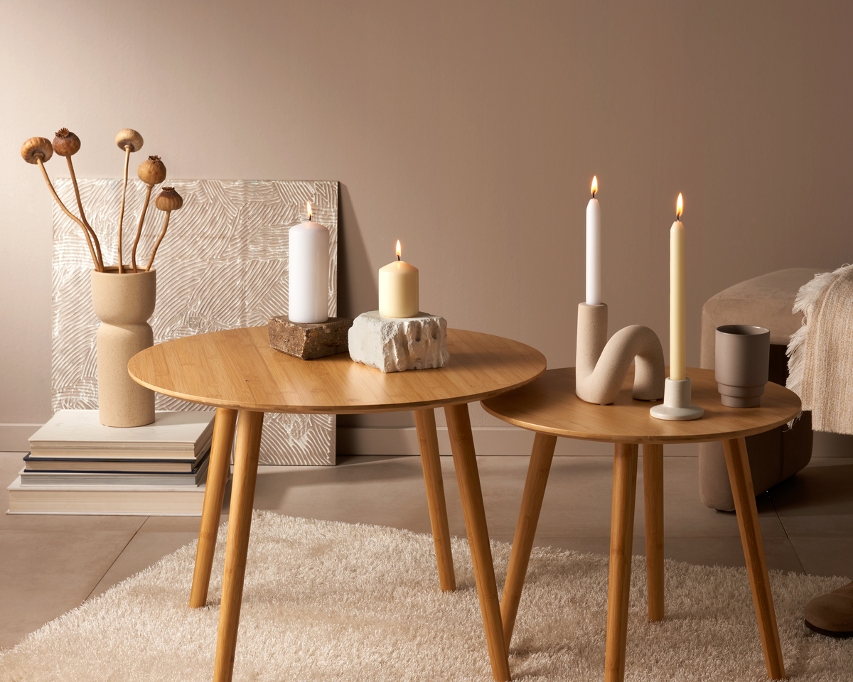 Bolsius - Gladde Stompkaarsen set - Haptic Luxuries - Ivoor Roze Goud Rood Beige - 6 stuks