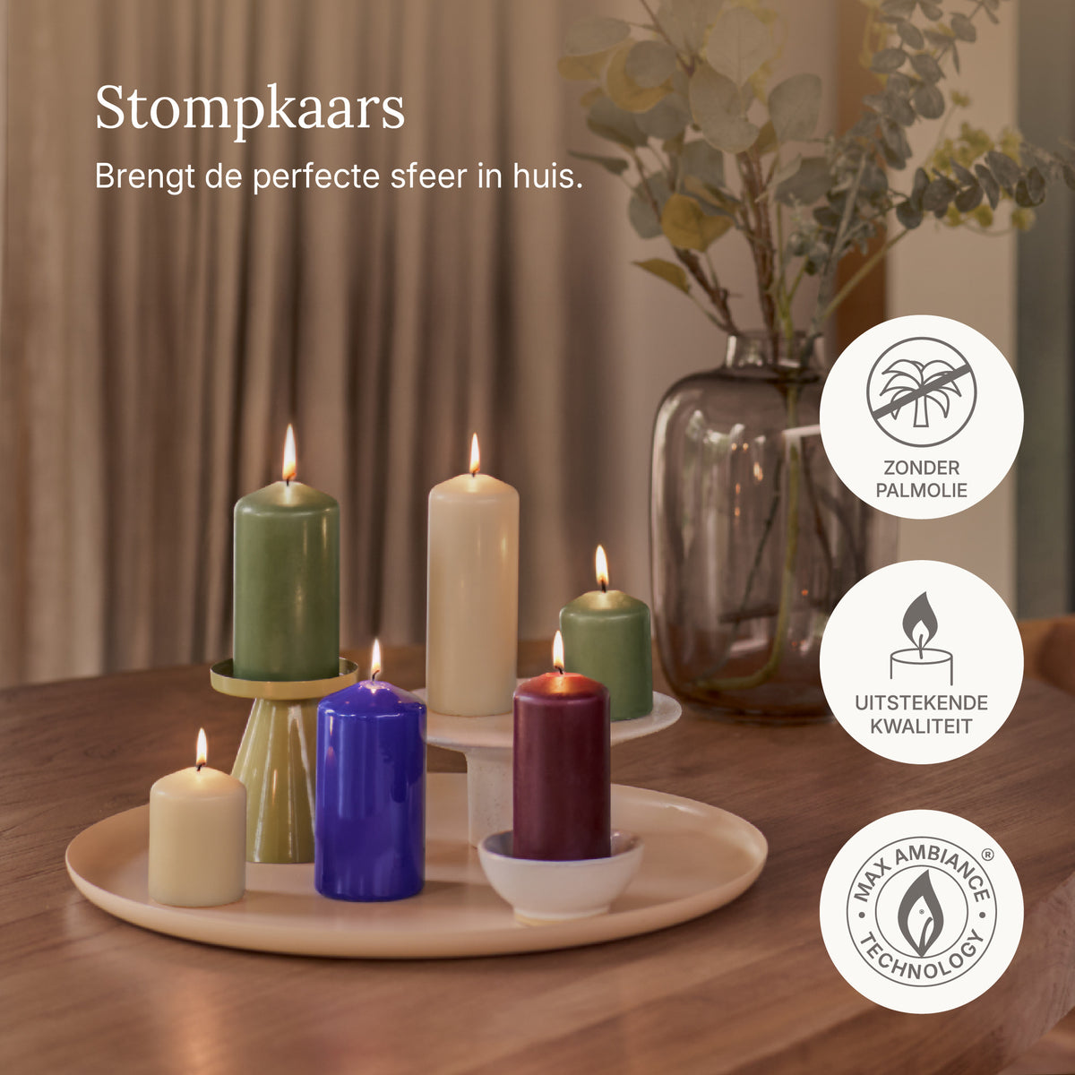 Gladde Stompkaarsen set - Playful Class
