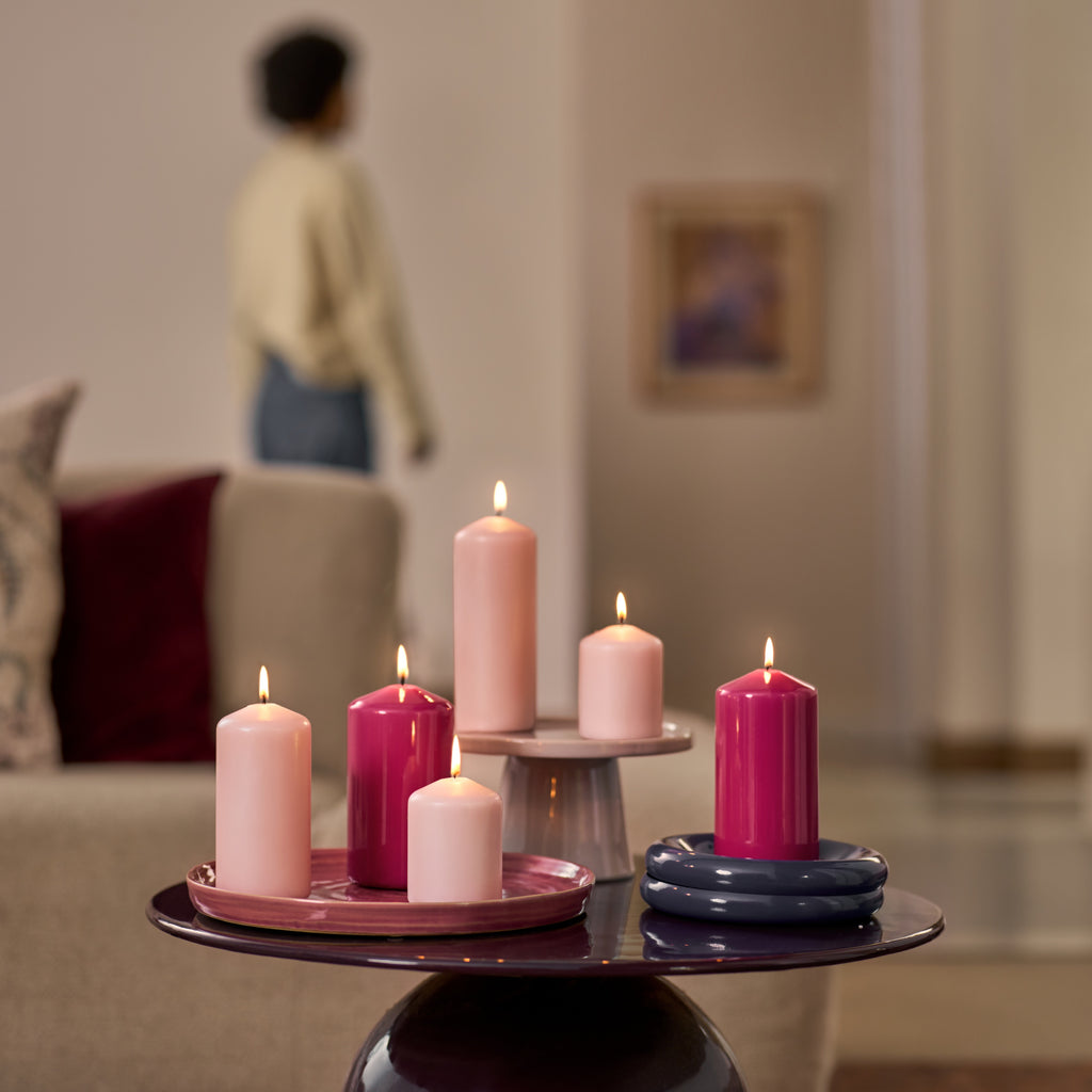 Bolsius - Gladde Stompkaarsen set - Roze