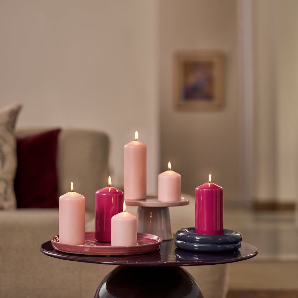 Bolsius - Gladde Stompkaarsen set - Roze