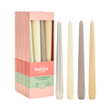 Bolsius Dinerkaarsen Set - 16 stuks - Pillow Talk - Wit - Taupe - Ivoor - Beige - 7 Branduren
