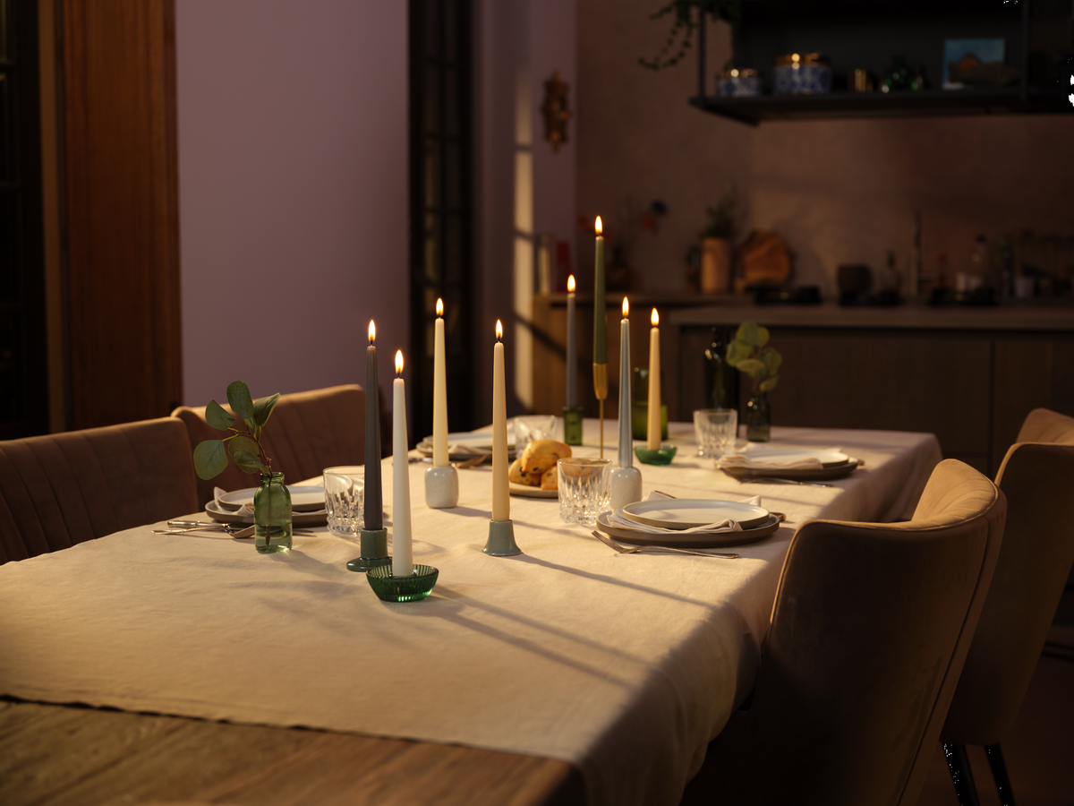 Bolsius Dinerkaarsen Set - 16 stuks - Haptic Luxury - Ivoor - Roze - Rood - Goud - 7 Branduren