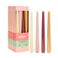 Bolsius Dinerkaarsen Set - 16 stuks - Haptic Luxury - Ivoor - Roze - Rood - Goud - 7 Branduren