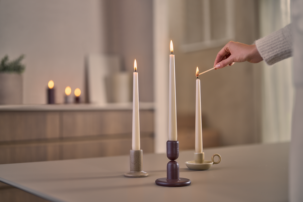 Bolsius - Dinerkaarsen Set - 16 stuks - Natural Nude - Beige - Ivoor - Wit - Licht roze - 7 branduren