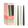 Bolsius Dinerkaarsen Set - 16 stuks - Nature - Metallic zilver - Ivoor - Groen - Grijs - 7 Branduren