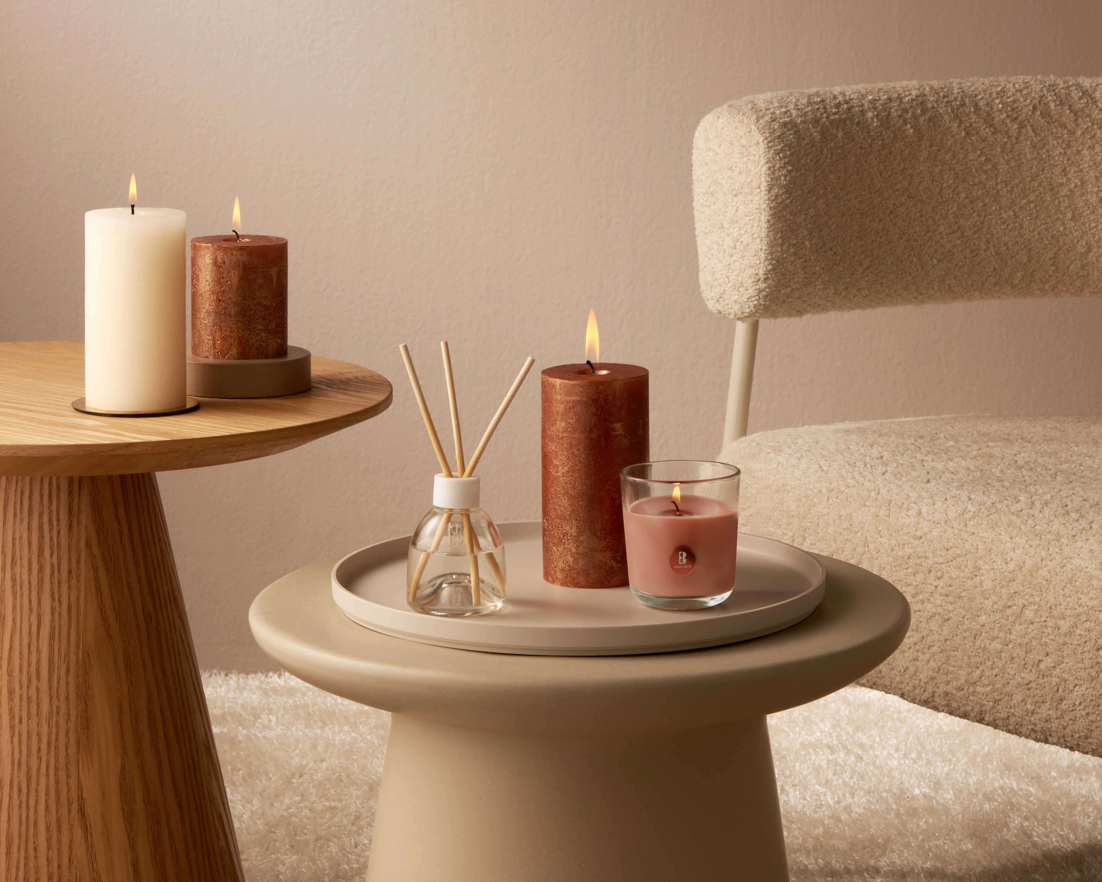 Bolsius - Rustieke Kaarsen Set - Geur Set - Giftset - Cozy Hideaway - Appel Kaneel