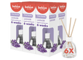 Bolsius True Scents - Geurstokjes - Lavendel - 6 stuks - Voordeelverpakking - 60ml