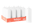 Bolsius - Gladde Stompkaarsen - 12 stuks - Wit - 42 branduren - 15 x 5,8 cm