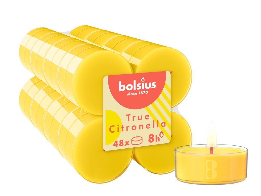 Bolsius - 48 Maxi Geurtheelichten - Citronella - Waxinelichten