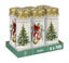 Bolsius - Herdenkingslicht - Wit met Kerst Print - 6 stuks - 70 Branduren