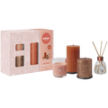 Bolsius - Rustieke Kaarsen Set - Geur Set - Giftset - Juicy Bliss - Peach