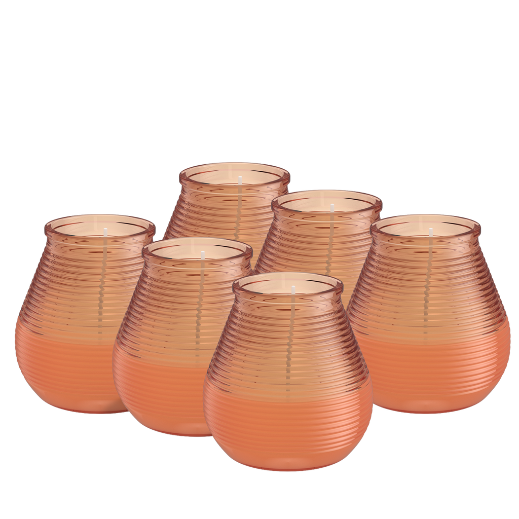 Bolsius - 6 Geurkaarsen - Citronella - Buitenkaars - Koraal