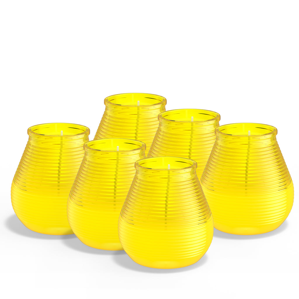 Bolsius - 6 Geurkaarsen - Citronella - Buitenkaars - Geel