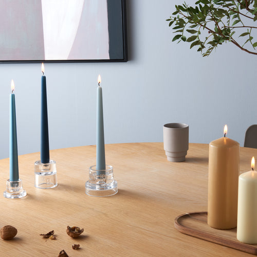 Dinerkaarsen Glad - 32 st. - Olijfgroen - 24,5 cm