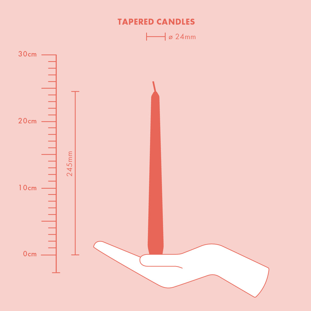 Bolsius - Gladde Dinerkaarsen - 24,5 cm - 32 stuks - Wit